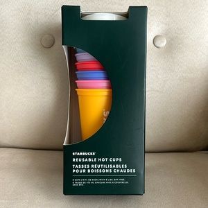 NIB Starbucks Pack of 6 Reusable Hot Cups ☕️